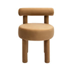 Silla de comedor tapizada en terciopelo