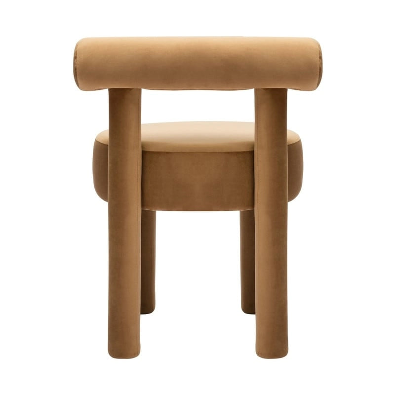 Silla de comedor tapizada en terciopelo