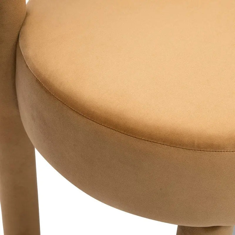 Silla de comedor tapizada en terciopelo