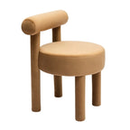 Silla de comedor tapizada en terciopelo