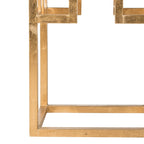Mesita auxiliar de pan de oro envejecido – 16" An. x 12" Pr. x 21" Al.