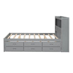 Cama Plataforma Matrimonial con Nido, Cajones y Puertos de Carga USB