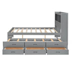 Cama Plataforma Matrimonial con Nido, Cajones y Puertos de Carga USB