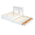 Cama Plataforma Matrimonial con Nido, Cajones y Puertos de Carga USB