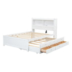 Cama Plataforma Matrimonial con Nido, Cajones y Puertos de Carga USB