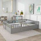 Montessori wooden children's floor bed without Support slat