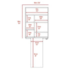 Juego de almacenamiento de cocina de 2 piezas con armario despensa y mesa de pared plegable, gris claro