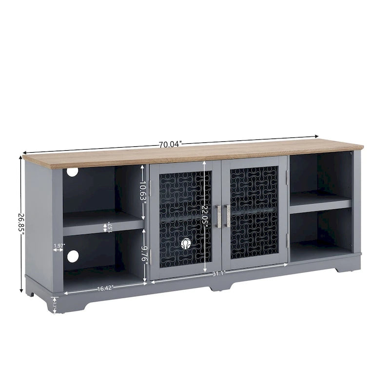 Mueble para TV de 70 pulgadas con almacenamiento