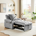 Sofá cama convertible con puertos USB y portavasos