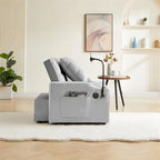 Sofá cama convertible con puertos USB y portavasos