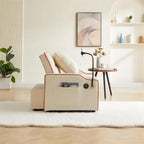 Sofá cama convertible con puertos USB y portavasos