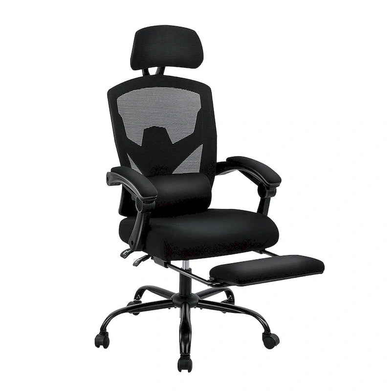 Silla de oficina ergonómica de malla con respaldo alto, soporte lumbar, silla de escritorio para ordenador