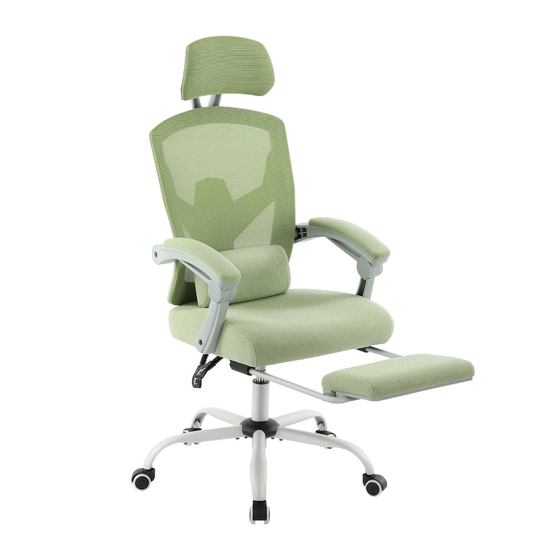 Silla de oficina ergonómica de malla con respaldo alto, soporte lumbar, silla de escritorio para ordenador