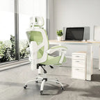 Silla de oficina ergonómica de malla con respaldo alto, soporte lumbar, silla de escritorio para ordenador