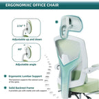 Silla de oficina ergonómica de malla con respaldo alto, soporte lumbar, silla de escritorio para ordenador