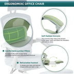Silla de oficina ergonómica de malla con respaldo alto, soporte lumbar, silla de escritorio para ordenador