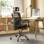 Silla de oficina ergonómica de malla con respaldo alto, soporte lumbar, silla de escritorio para ordenador