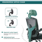 Silla de oficina ergonómica de malla con respaldo alto, soporte lumbar, silla de escritorio para ordenador