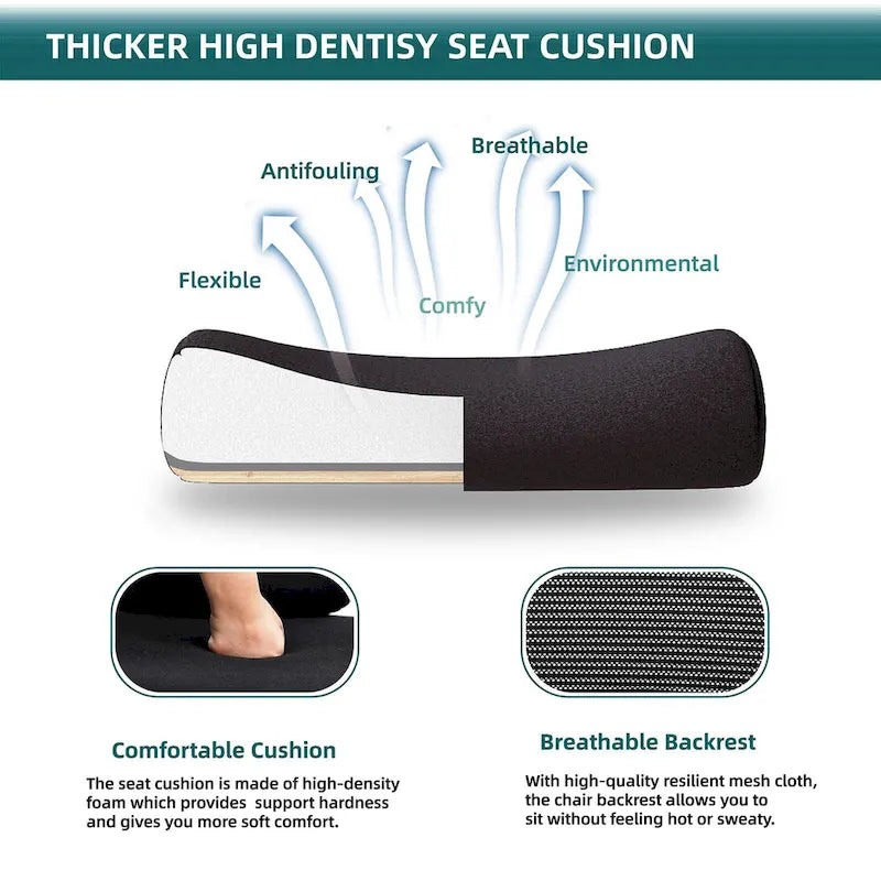 Silla de oficina ergonómica de malla con respaldo alto, soporte lumbar, silla de escritorio para ordenador