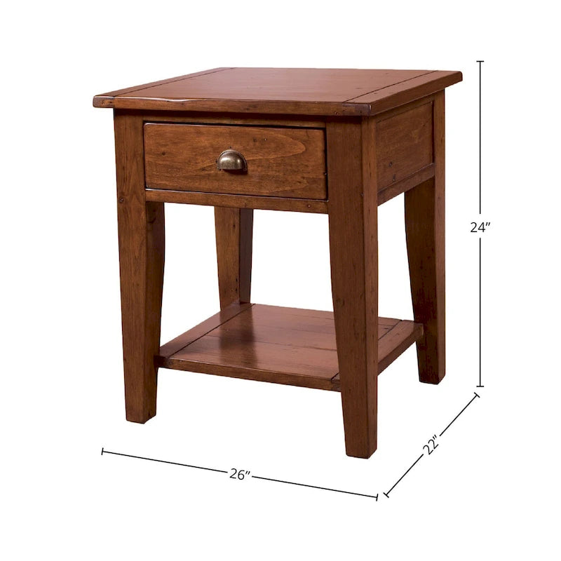 Mesa auxiliar de madera recuperada - Varios colores