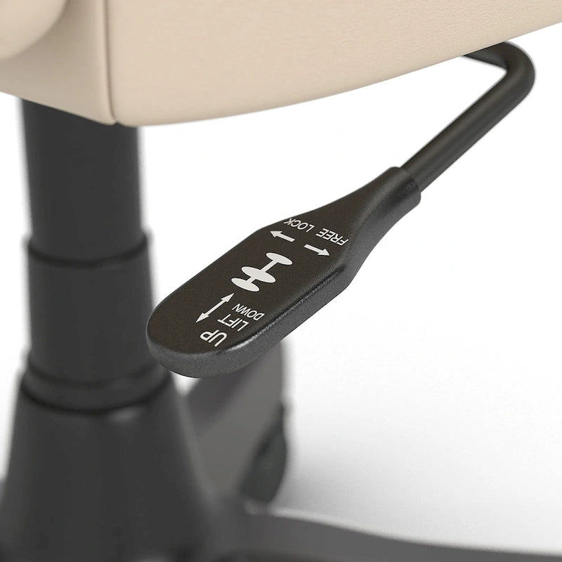 Silla de oficina capitoné de respaldo medio con altura ajustable