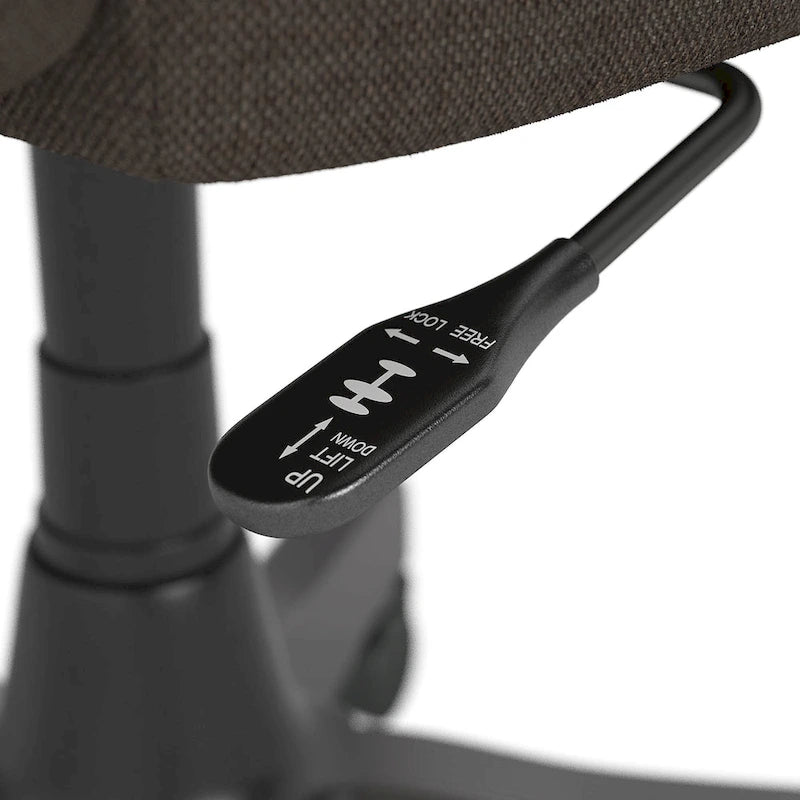 Silla de oficina capitoné de respaldo medio con altura ajustable