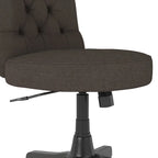 Silla de oficina capitoné de respaldo medio con altura ajustable