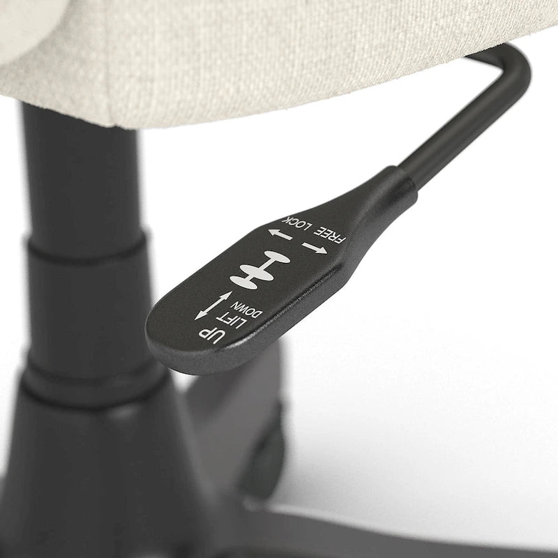 Silla de oficina capitoné de respaldo medio con altura ajustable
