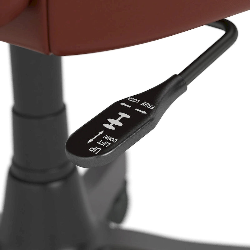 Silla de oficina capitoné de respaldo medio con altura ajustable