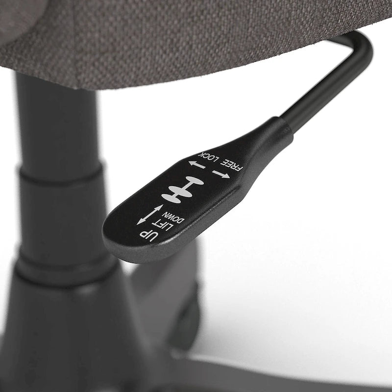 Silla de oficina capitoné de respaldo medio con altura ajustable