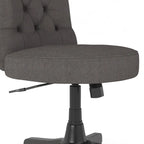 Silla de oficina capitoné de respaldo medio con altura ajustable